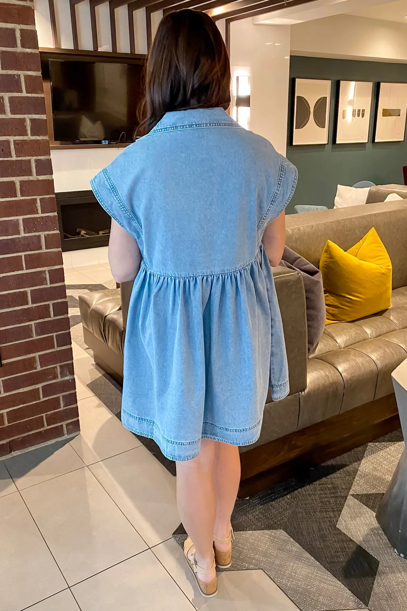 Accomplish Your Goals Denim Dress