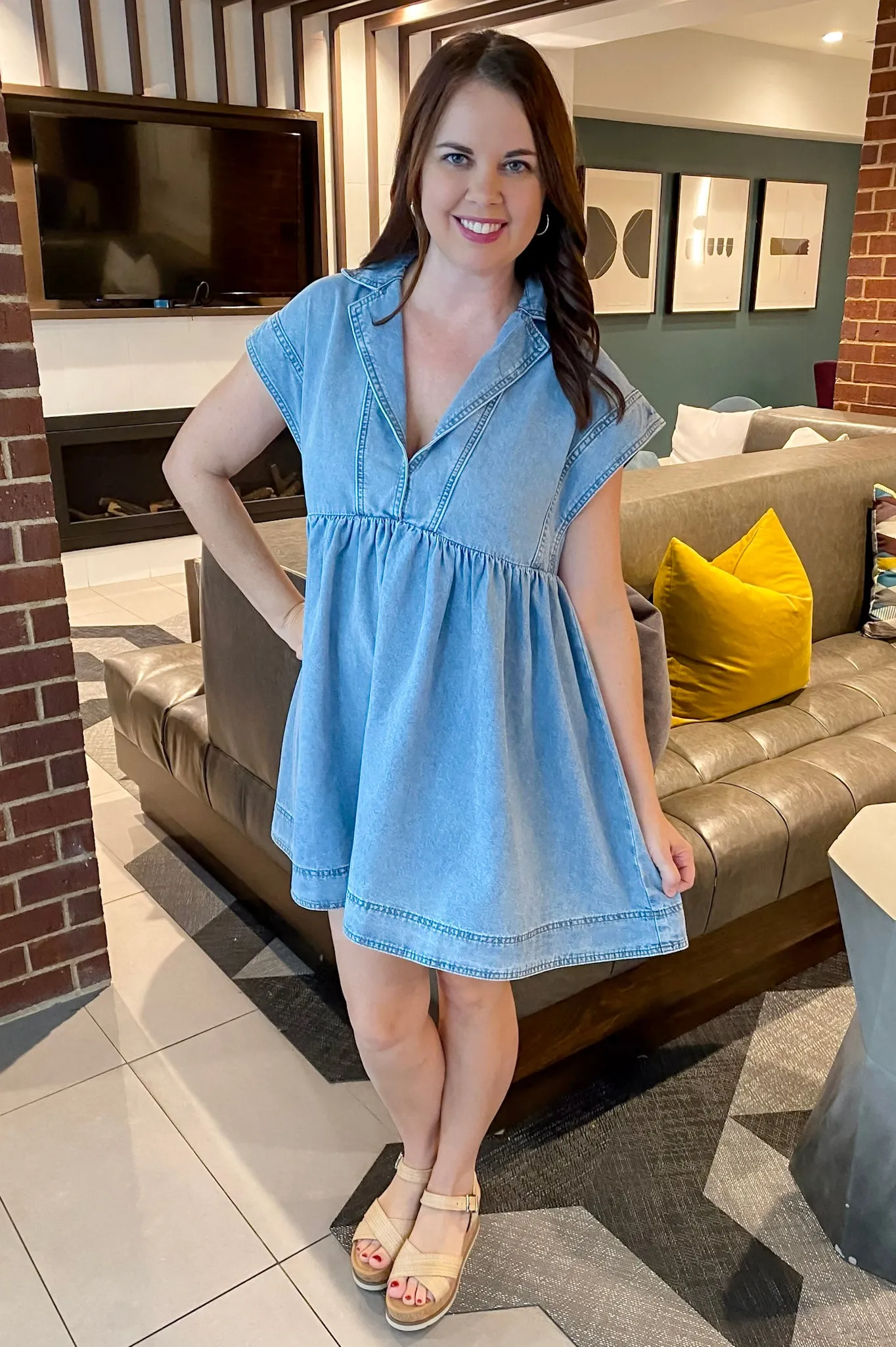 Accomplish Your Goals Denim Dress