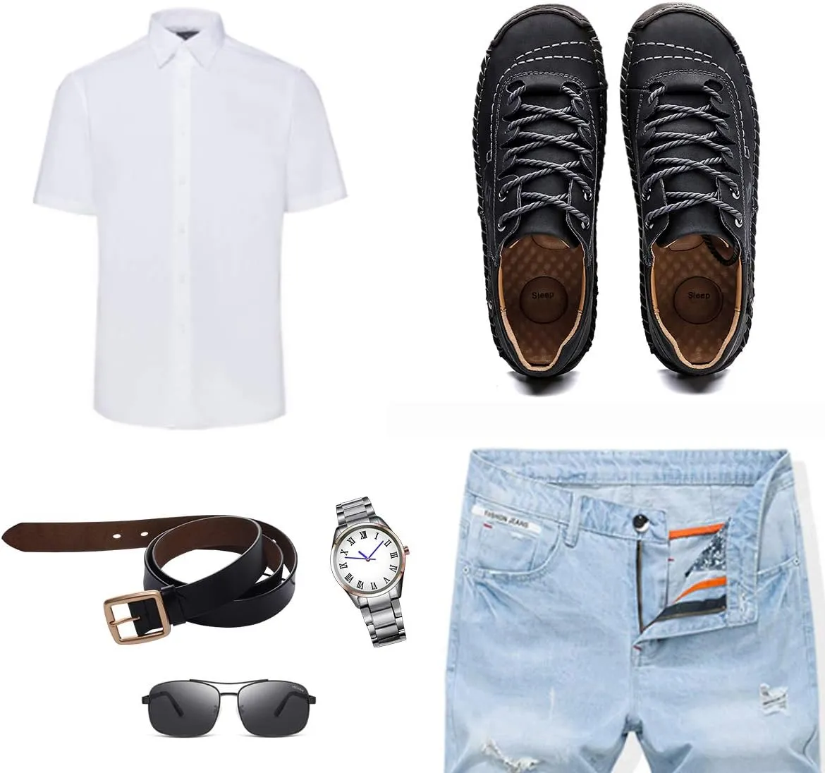 alcubieree Mens Leather Casual Shoes Comfortable Fashion Sneakers Loafers Lightweight Dress Walking Driving Shoes for MenSize 7.5-13