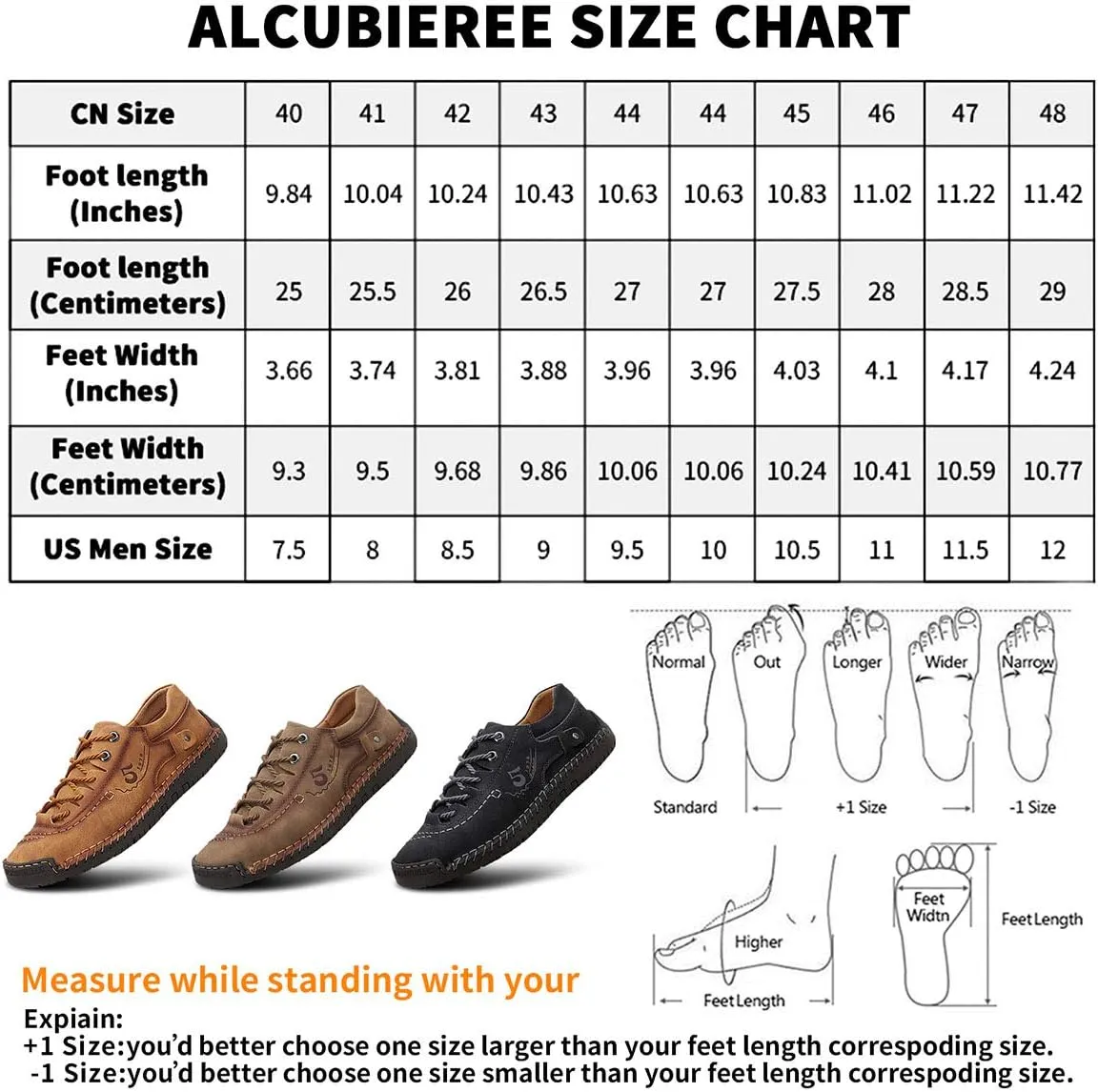 alcubieree Mens Leather Casual Shoes Comfortable Fashion Sneakers Loafers Lightweight Dress Walking Driving Shoes for MenSize 7.5-13
