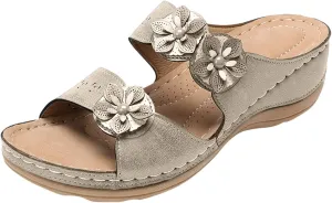 AMDBEL Sandals for Women 2024 Comfortable Walking Slippers with Arch Support Anti-Slip Breathable Sandal Slip On Flip Flops