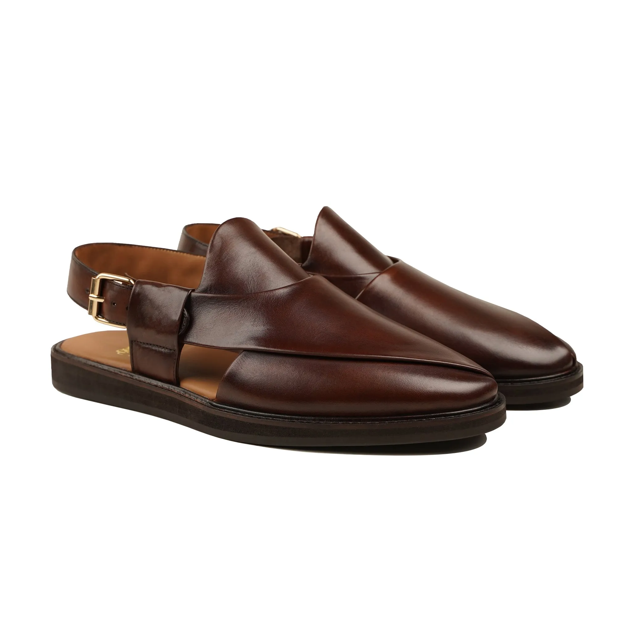 Amiyah - Men's Reddish Brown Calf Leather Sandal