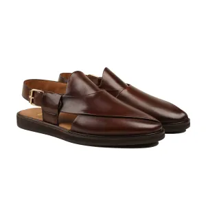 Amiyah - Men's Reddish Brown Calf Leather Sandal
