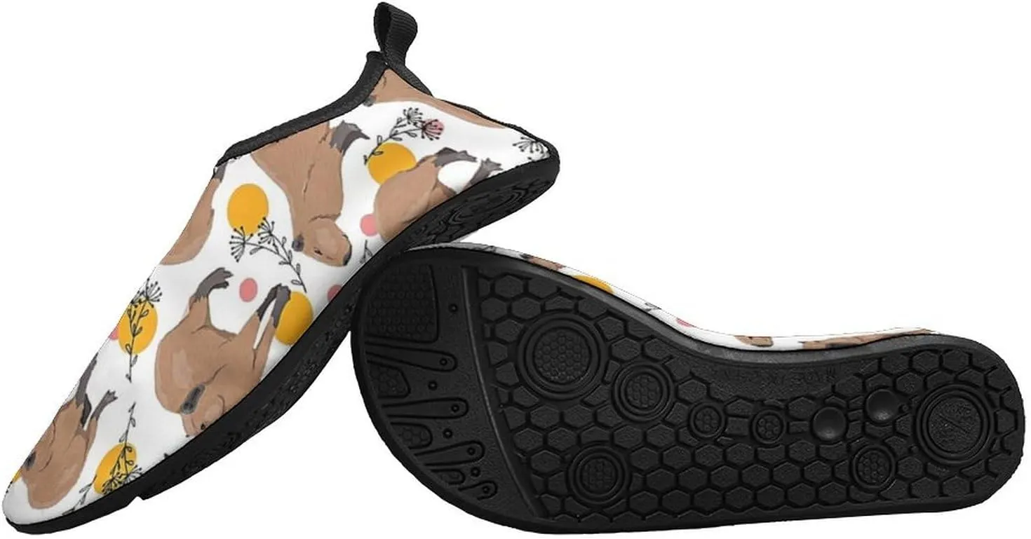 Animal Capybaras Pattern Water Shoes Beach Shoes Aqua Socks for Women Men Swimming Yoga