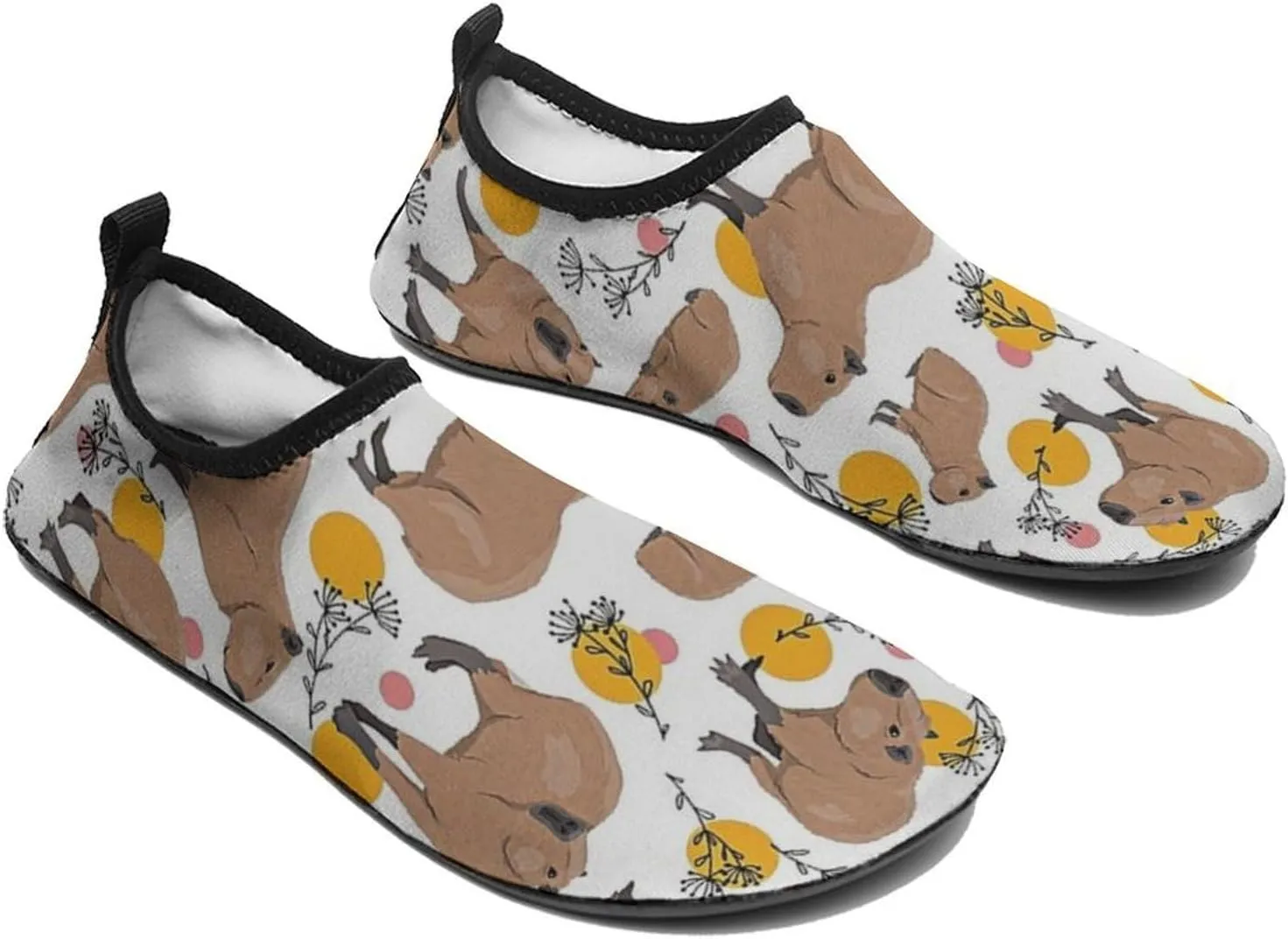 Animal Capybaras Pattern Water Shoes Beach Shoes Aqua Socks for Women Men Swimming Yoga