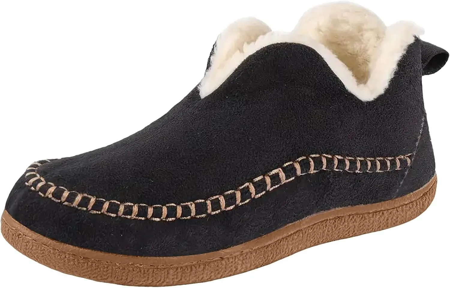 Ankle Boots for Women, Winter Warm Cozy Suede Indoor Outdoor Ankle Boots With Memory Foam Comfy Non Slip House Shoes