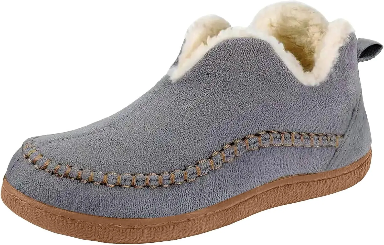Ankle Boots for Women, Winter Warm Cozy Suede Indoor Outdoor Ankle Boots With Memory Foam Comfy Non Slip House Shoes