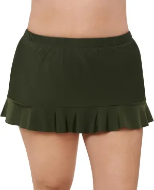 Aqua Green Women's Standard Ruffle Skirted Bottom