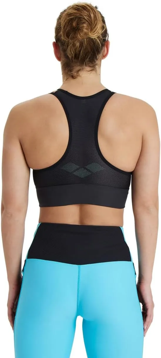 ARENA Womens Active Sports Bra Top Mesh Back Medium Support Breathable Quick Dry Removable Cups