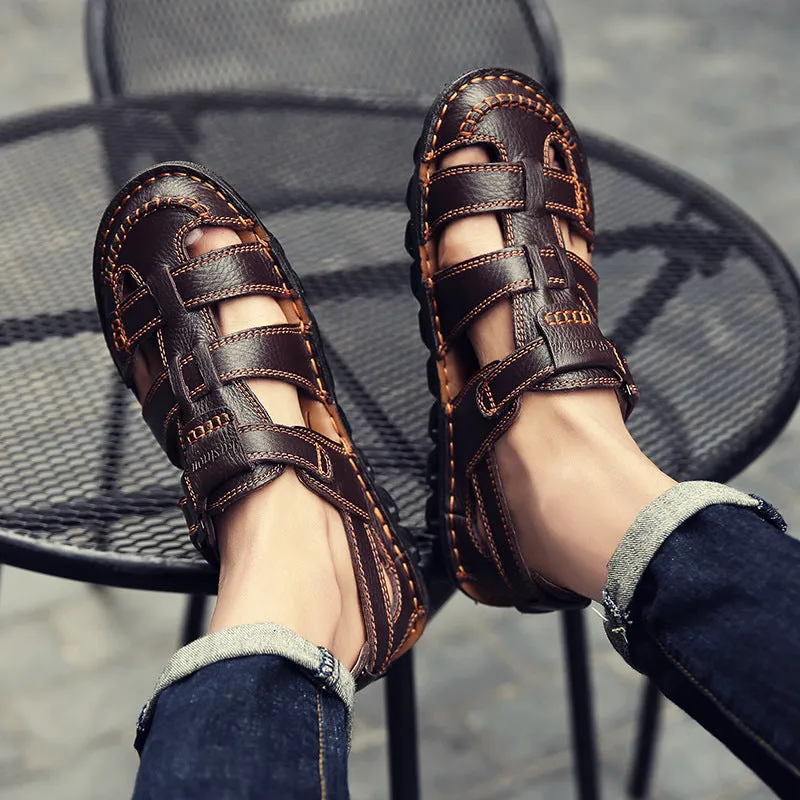 Aule Cut Out CO1 Leather Sandals