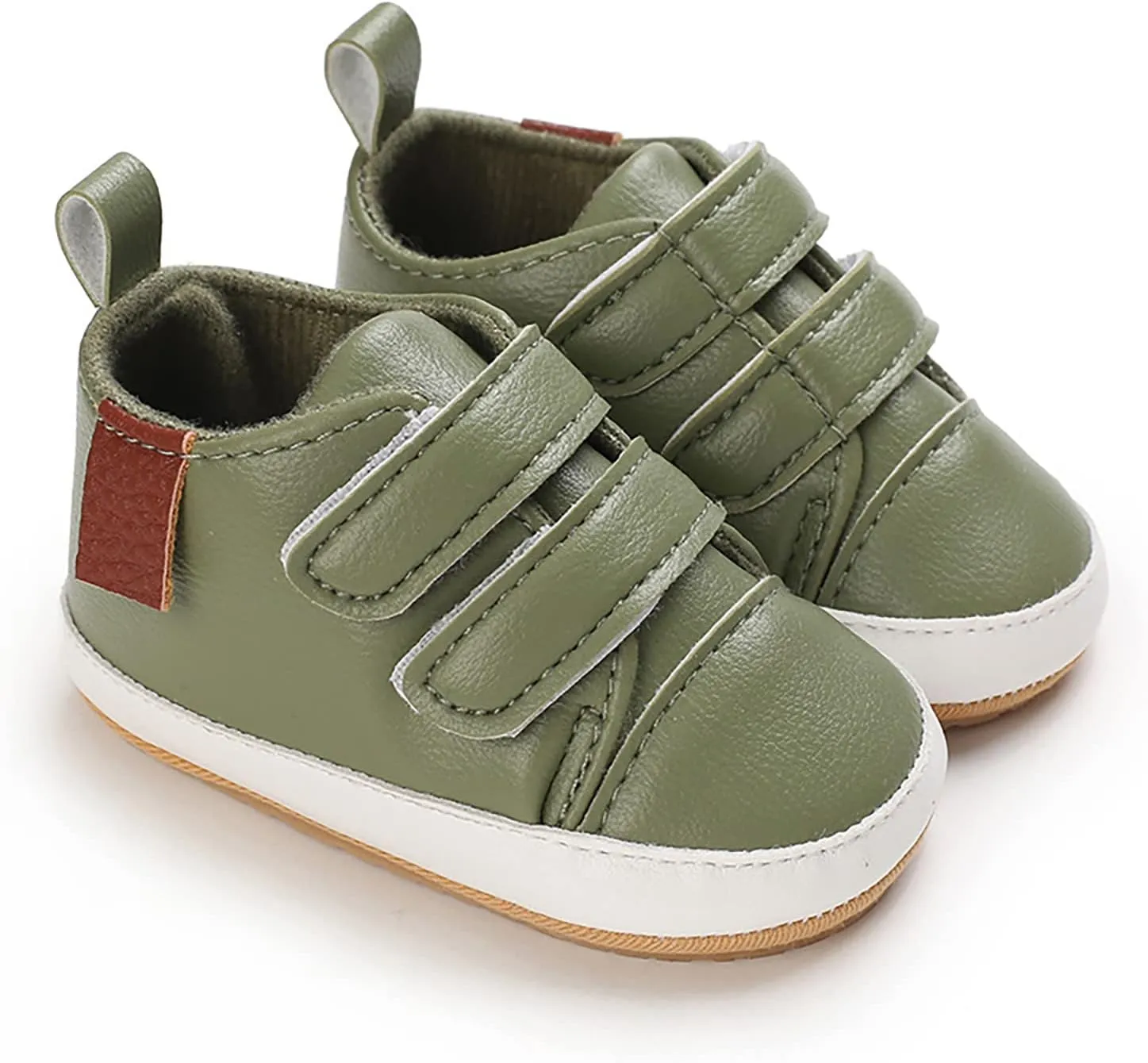 Baby Boys Girls PU Leather Sneakers Non-Slip Rubber Sole Shoes Newborn Infant Toddler First Walking Loafers Flat??