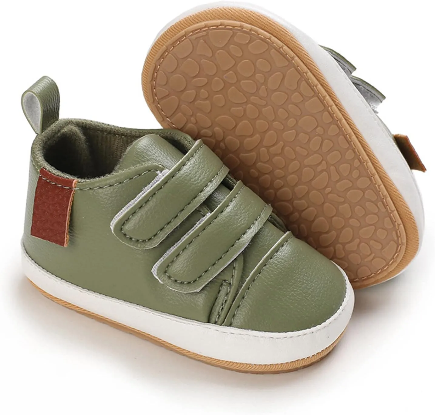 Baby Boys Girls PU Leather Sneakers Non-Slip Rubber Sole Shoes Newborn Infant Toddler First Walking Loafers Flat??