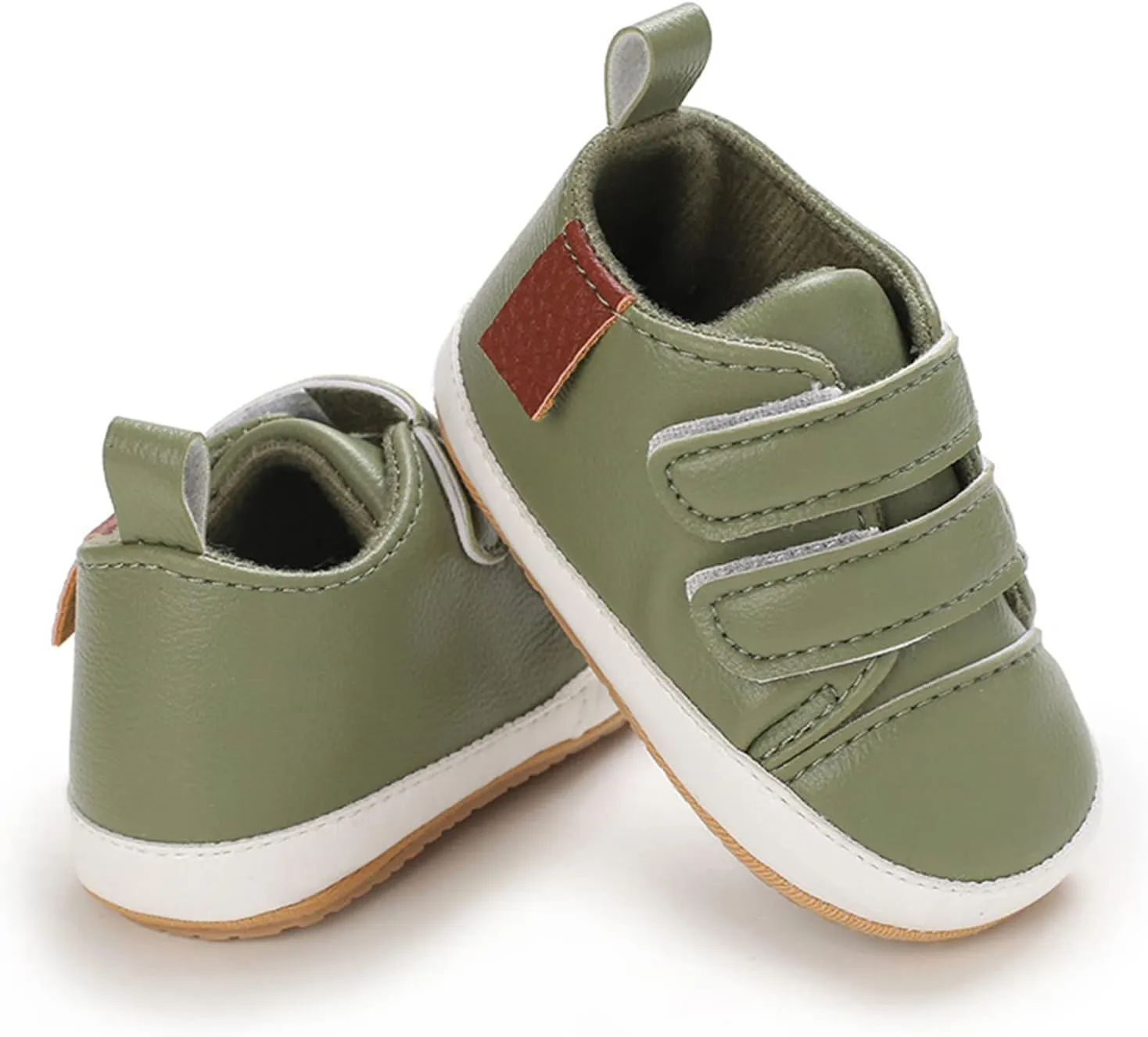 Baby Boys Girls PU Leather Sneakers Non-Slip Rubber Sole Shoes Newborn Infant Toddler First Walking Loafers Flat??