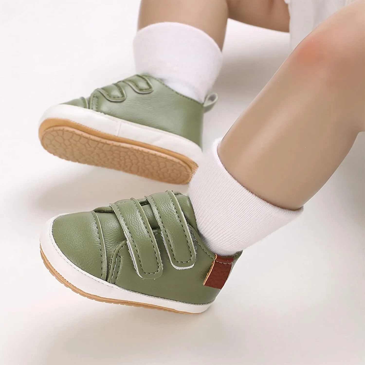 Baby Boys Girls PU Leather Sneakers Non-Slip Rubber Sole Shoes Newborn Infant Toddler First Walking Loafers Flat??