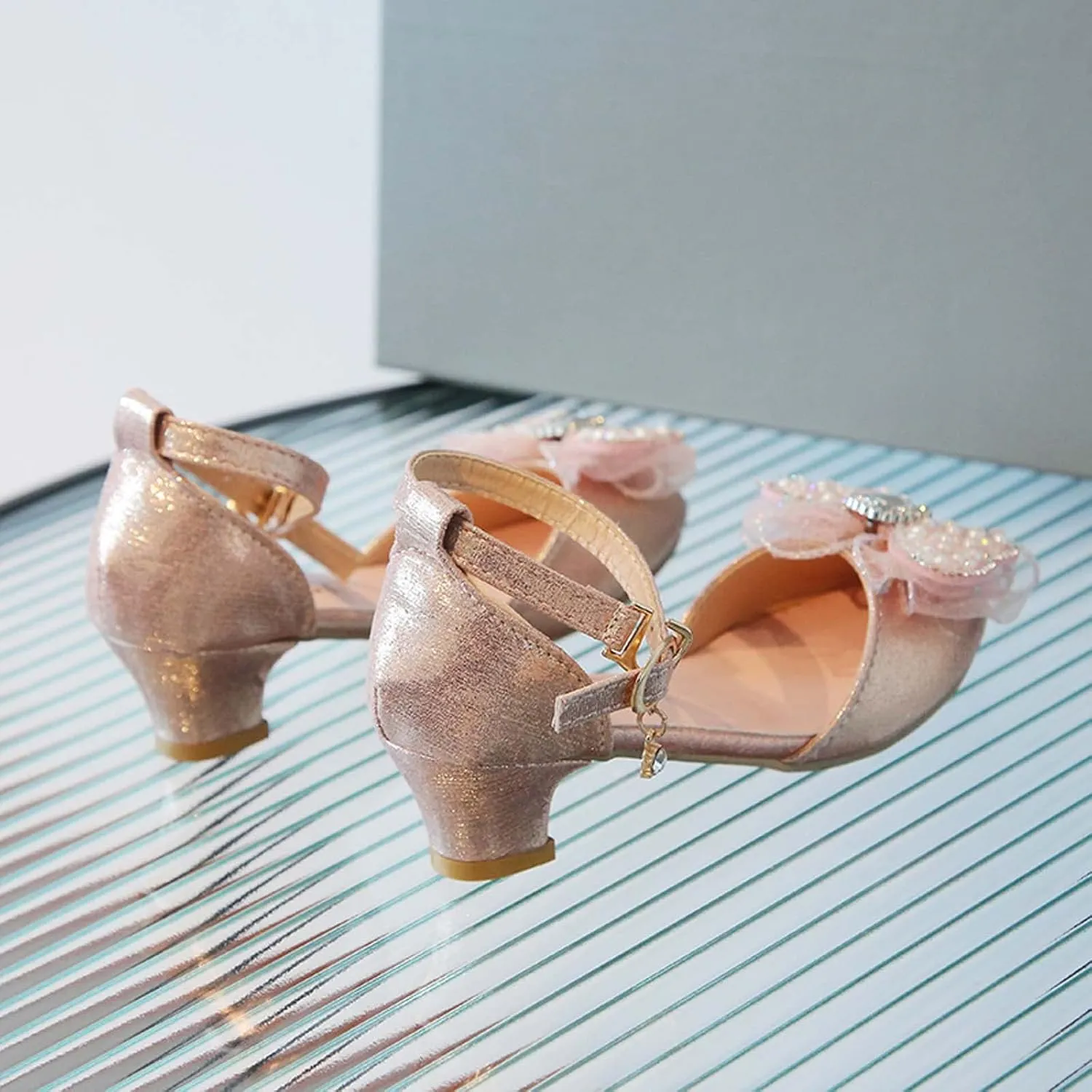 Baby Girl Children's Sandals Shoes Rhinestone Decoration Princess Slip On Shoes Casual Buckle Summer Sandals Party