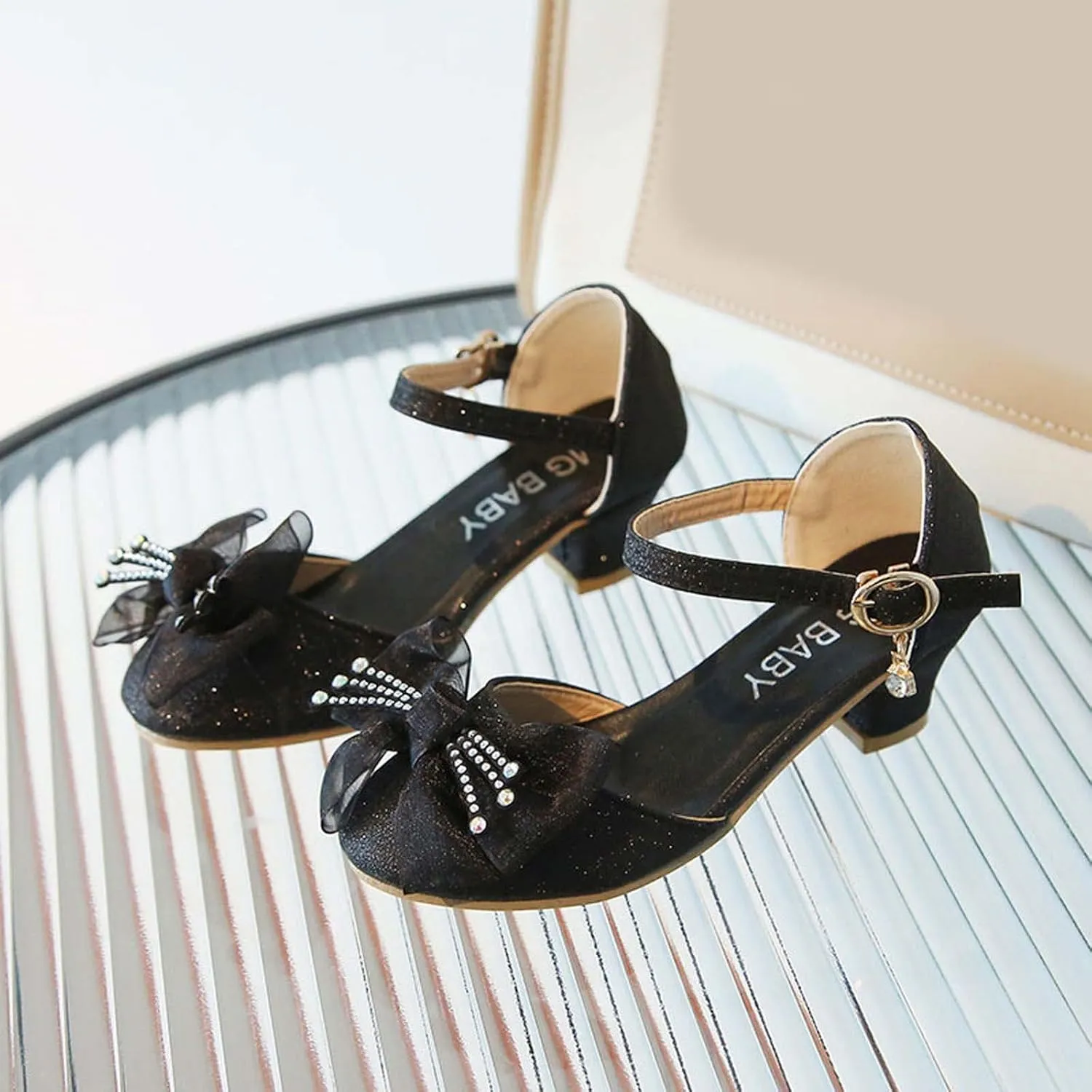 Baby Girl Children's Sandals Shoes Rhinestone Decoration Princess Slip On Shoes Casual Buckle Summer Sandals Party