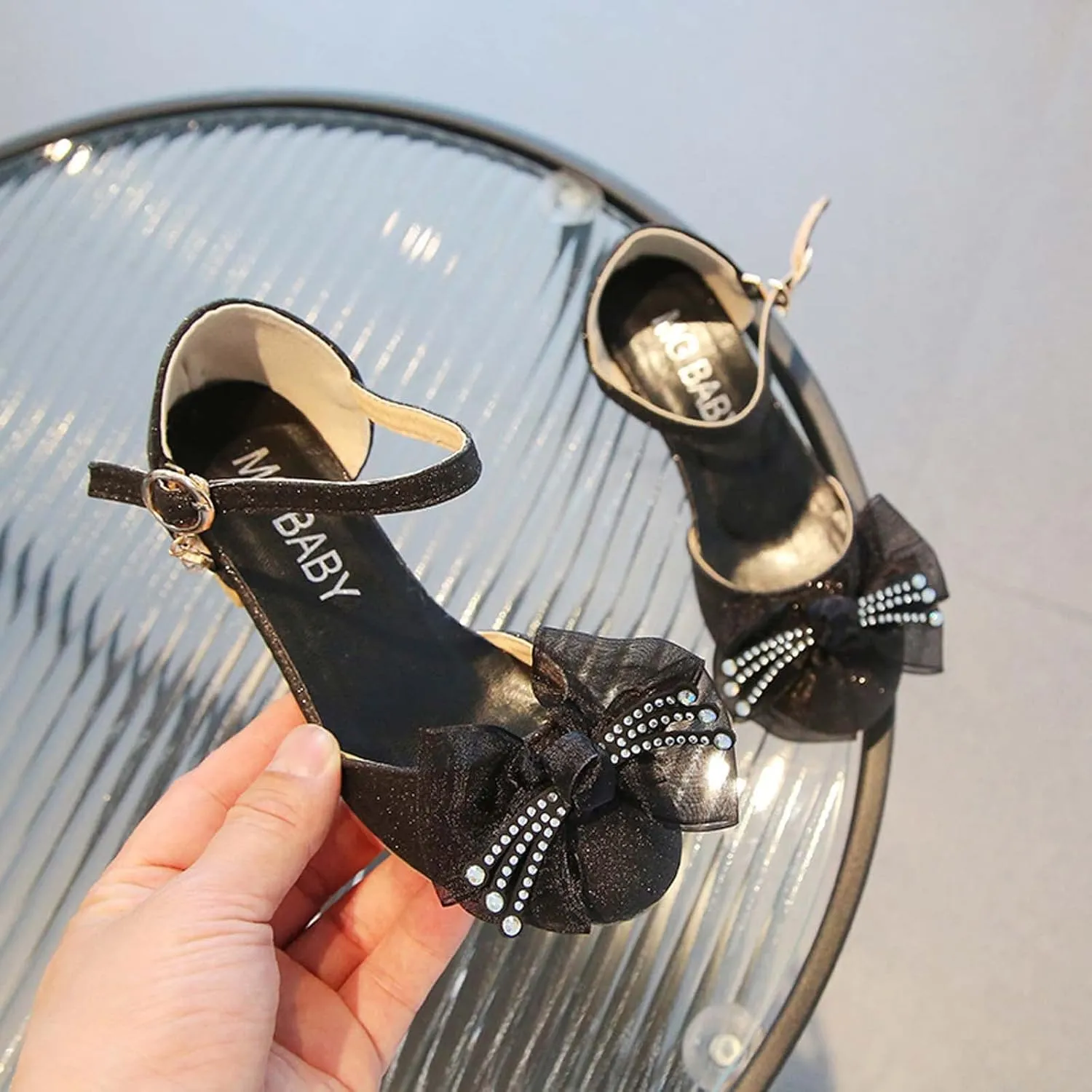 Baby Girl Children's Sandals Shoes Rhinestone Decoration Princess Slip On Shoes Casual Buckle Summer Sandals Party