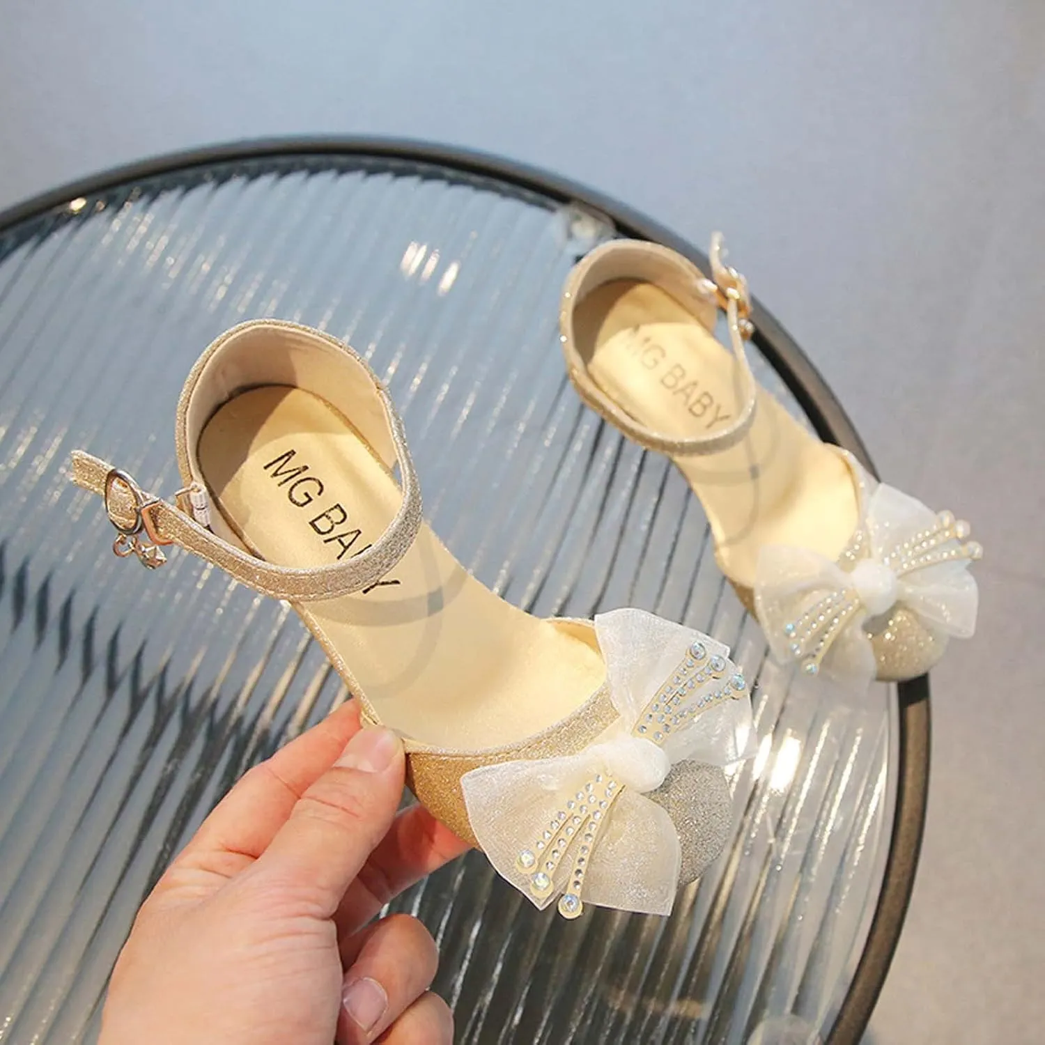 Baby Girl Children's Sandals Shoes Rhinestone Decoration Princess Slip On Shoes Casual Buckle Summer Sandals Party