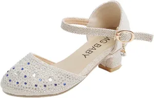 Baby Girl Children's Sandals Shoes Rhinestone Decoration Princess Slip On Shoes Casual Buckle Summer Sandals Party