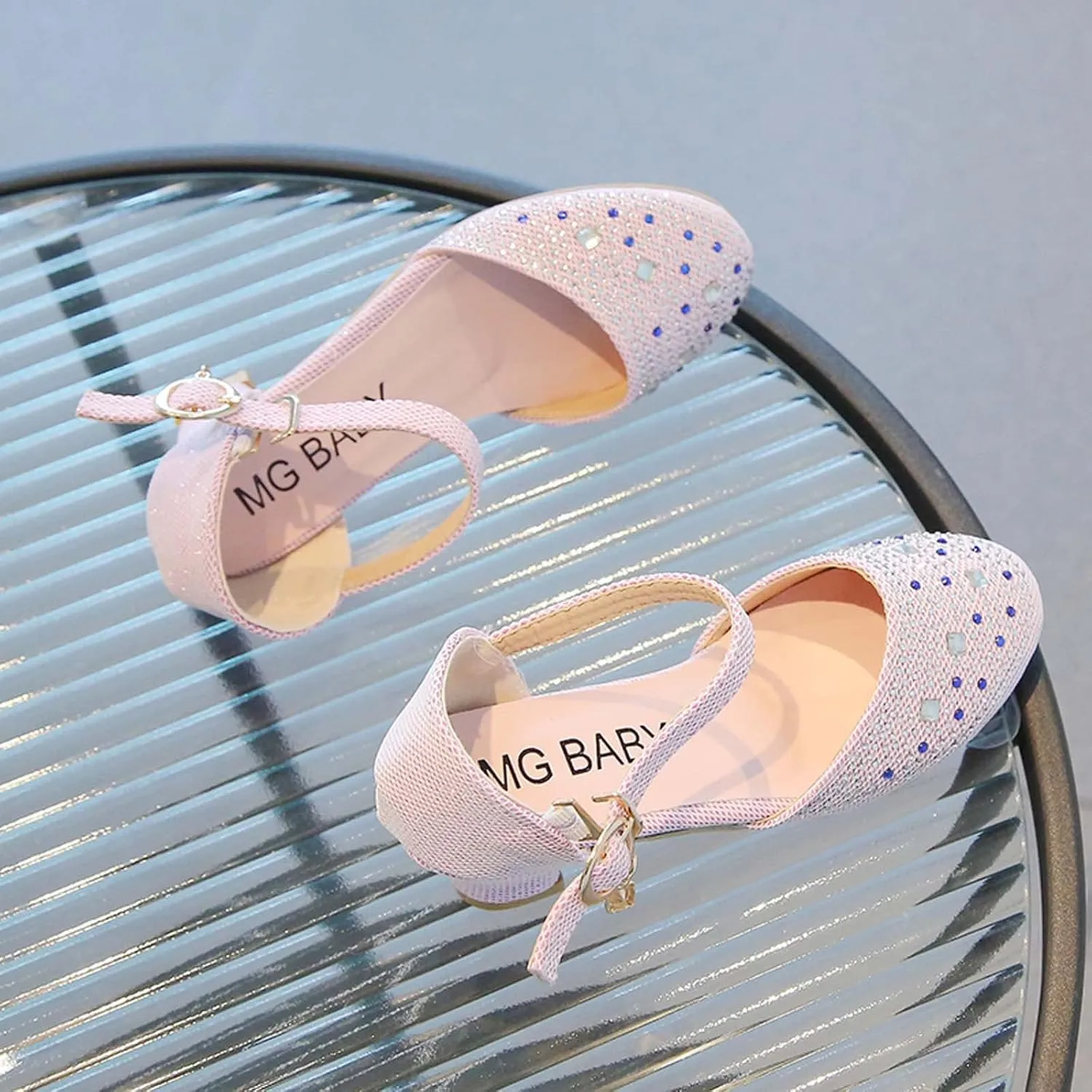 Baby Girl Children's Sandals Shoes Rhinestone Decoration Princess Slip On Shoes Casual Buckle Summer Sandals Party
