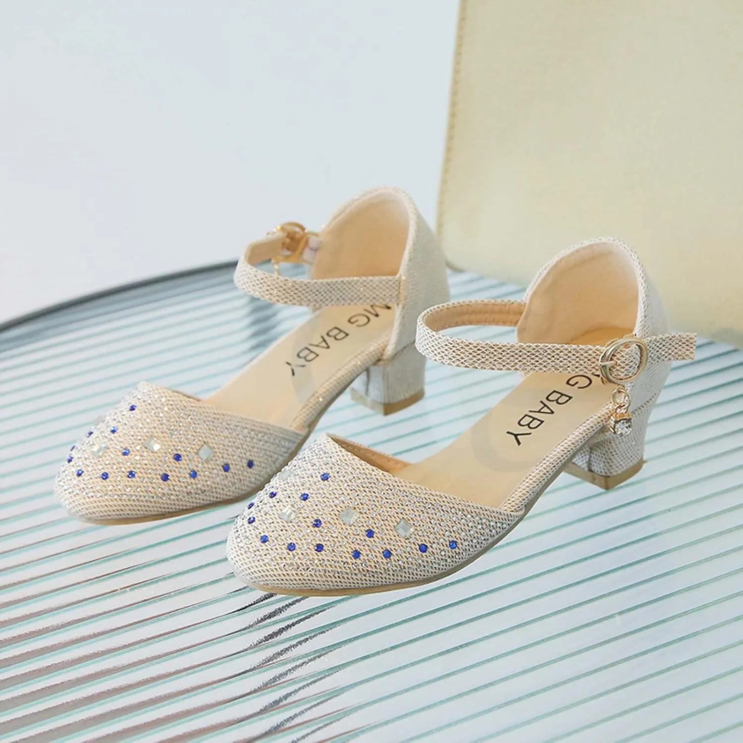 Baby Girl Children's Sandals Shoes Rhinestone Decoration Princess Slip On Shoes Casual Buckle Summer Sandals Party