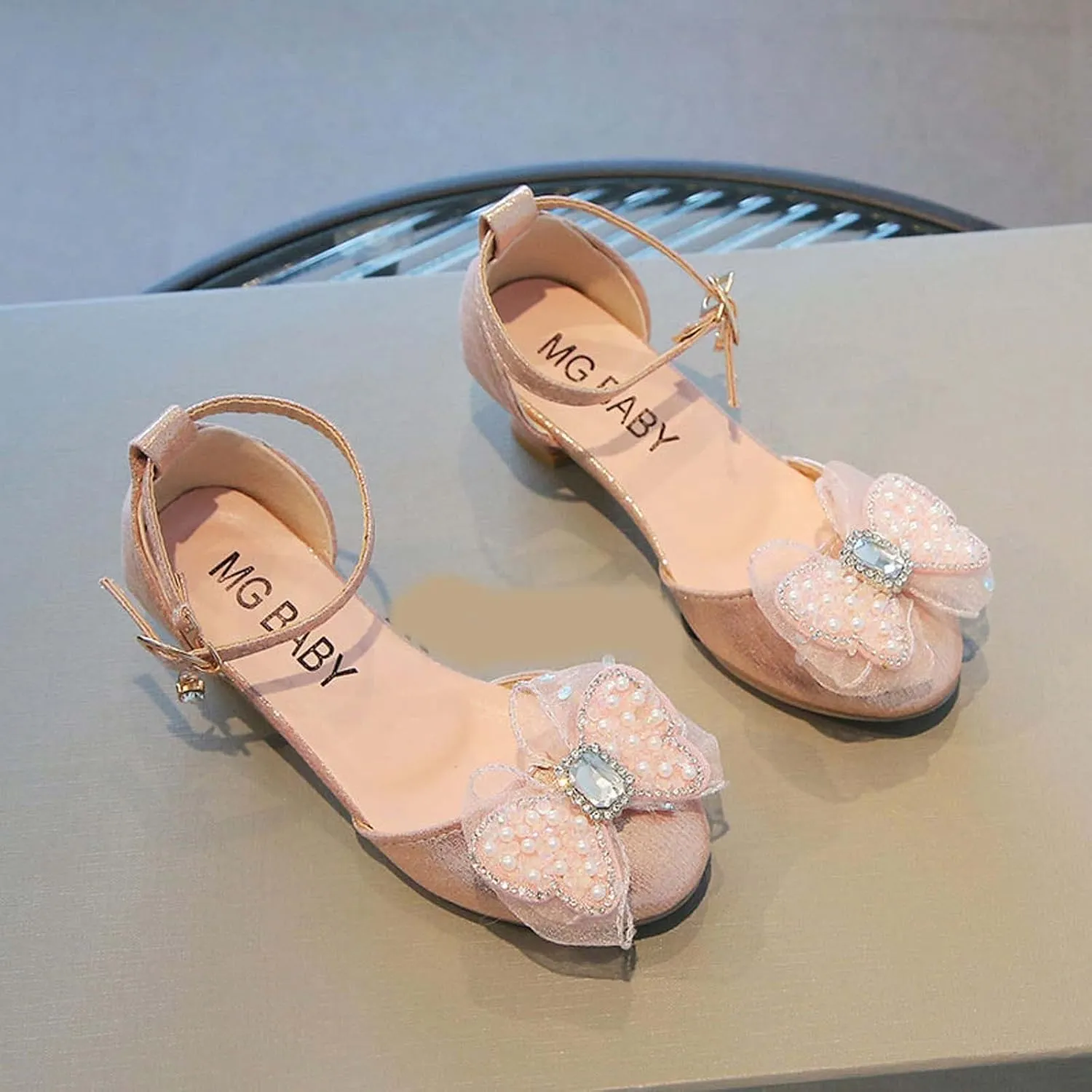 Baby Girl Children's Sandals Shoes Rhinestone Decoration Princess Slip On Shoes Casual Buckle Summer Sandals Party