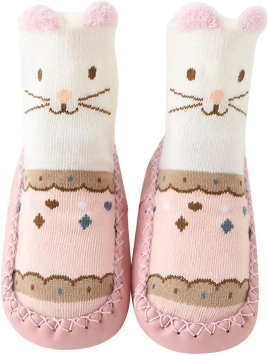 Baby Girl Shoes Cute Children Toddler Shoes Autumn Winter Boys and Girls Floor Socks Shoes Flat Bottom Non Slip Cute