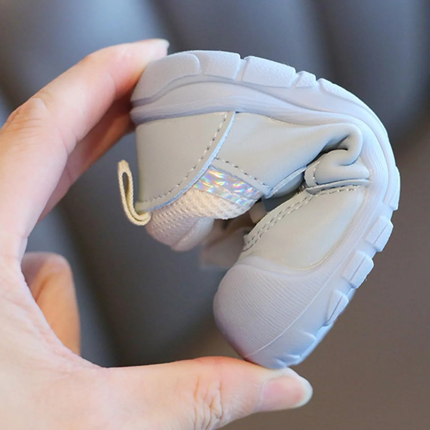 Baby Mesh Sneakers Toddler Boys Girls First Walkers Solid Sneakers Prewalkers Rubber Sole Comfortable Flat Shoes