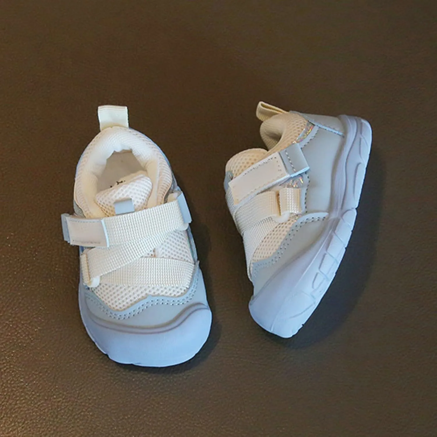 Baby Mesh Sneakers Toddler Boys Girls First Walkers Solid Sneakers Prewalkers Rubber Sole Comfortable Flat Shoes