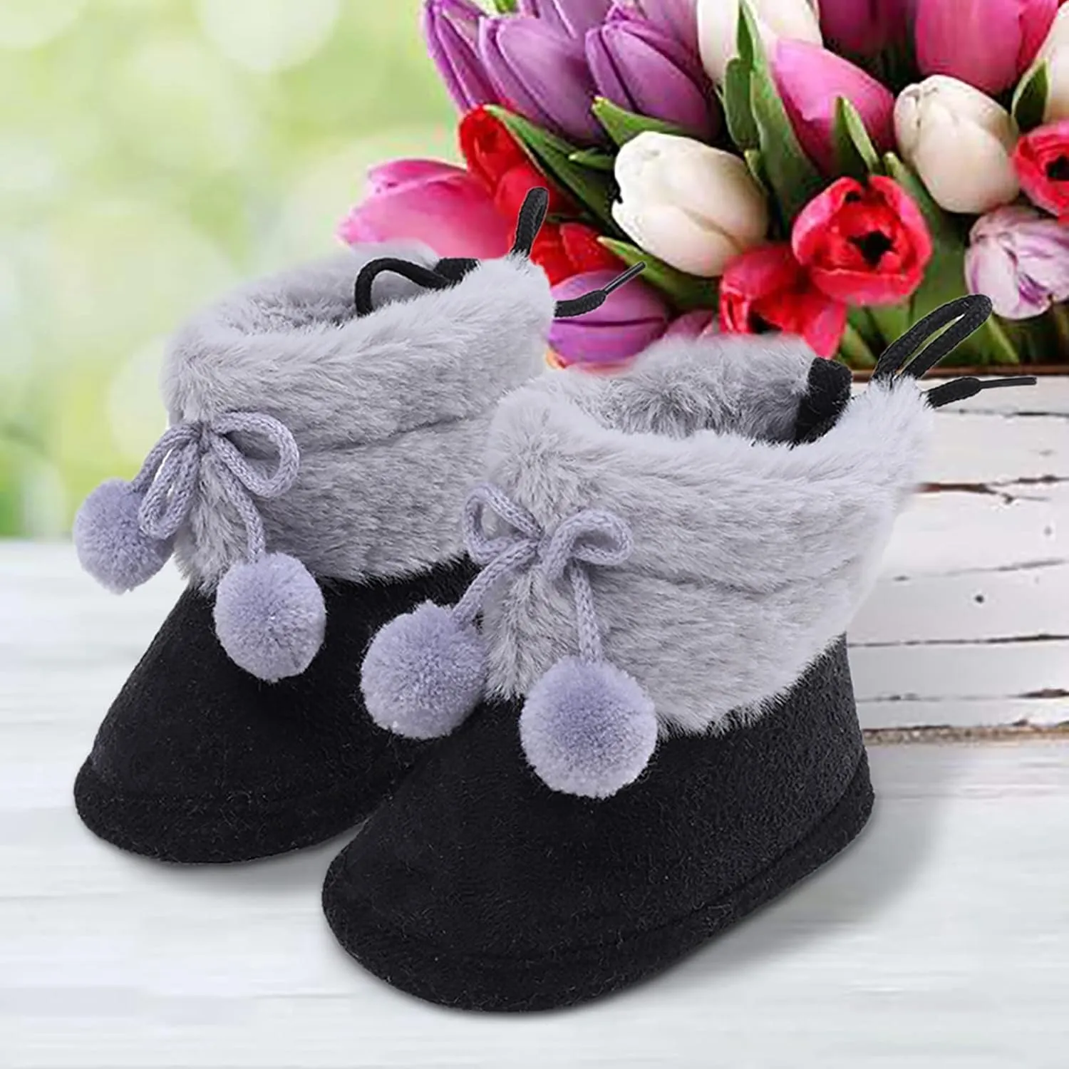Baby Shoes Infant Baby Girls Boys Booties Warm Baby Socks Shoes Newborn Crib Shoes Baby Footwear House Shoes B