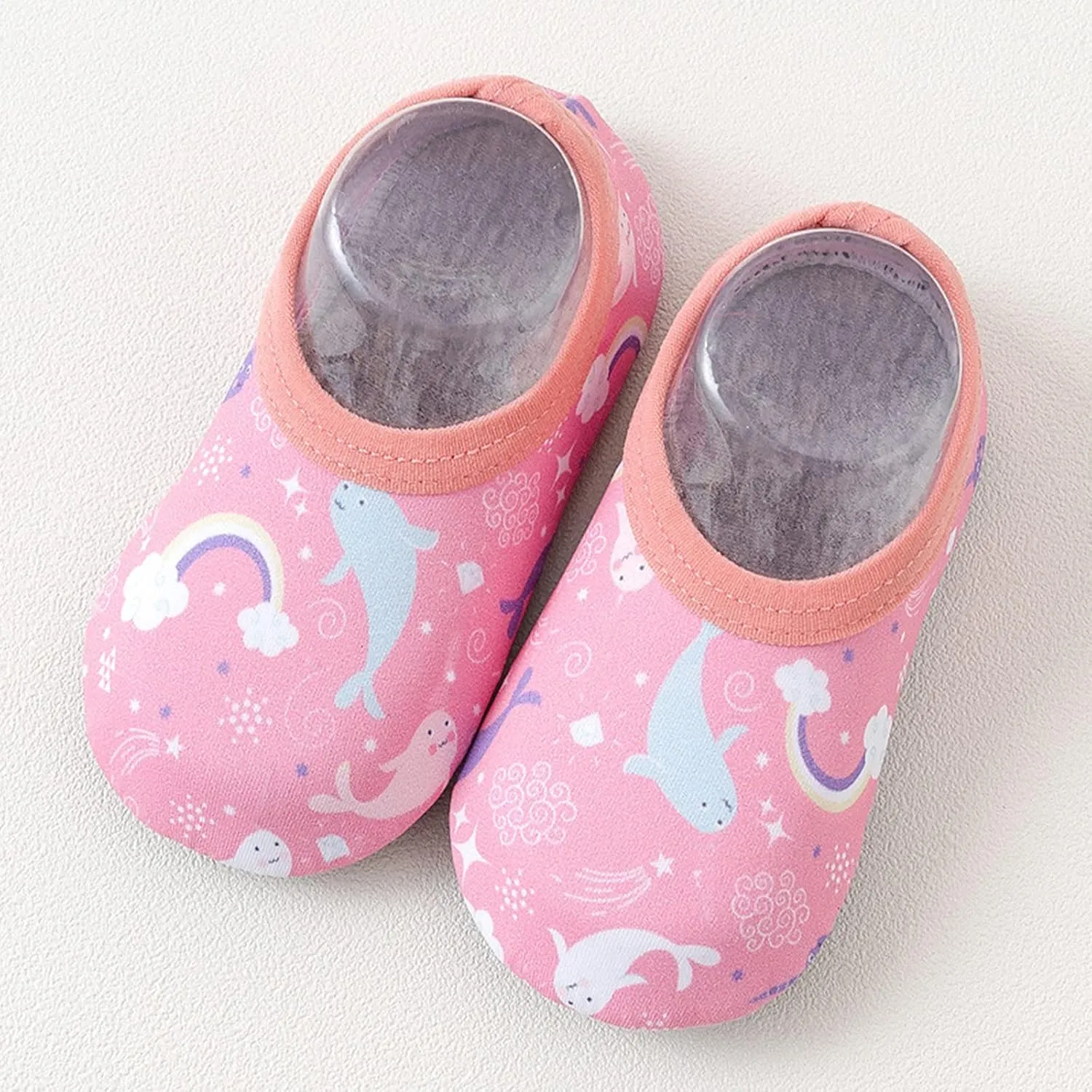 Baby Sock Shoes Water Shoes Baby Kids Socks Barefoot Shoes Swim Cartoon Non-Slip Girls Boys Baby Shoes White Shoes B