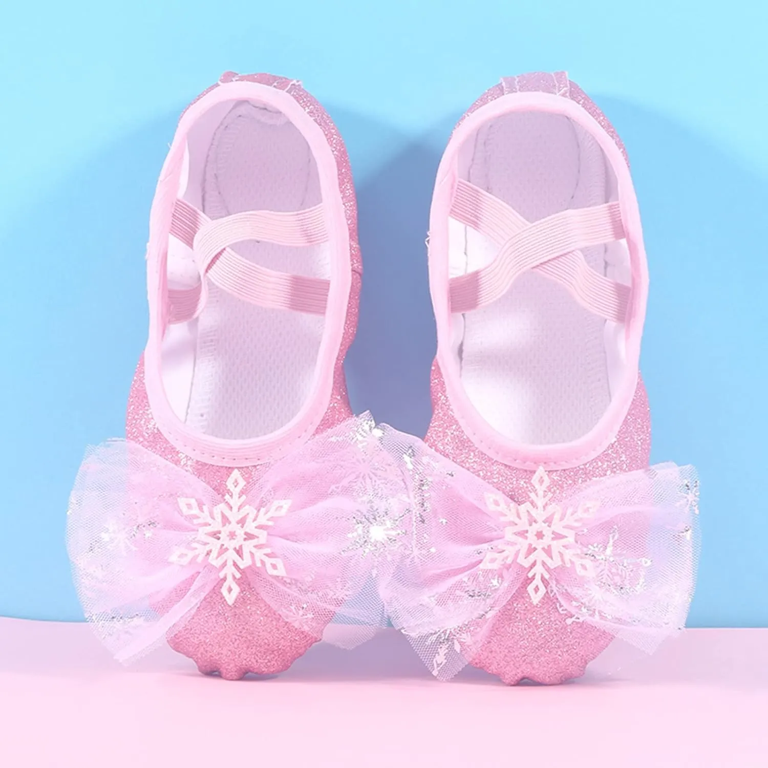 Ballet Shoes for Girls Soft Leather Ballet Slippers Warm Dance Yoga Shoes for Toddler Girls Slip On Dress Shoes