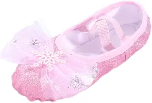 Ballet Shoes for Girls Soft Leather Ballet Slippers Warm Dance Yoga Shoes for Toddler Girls Slip On Dress Shoes