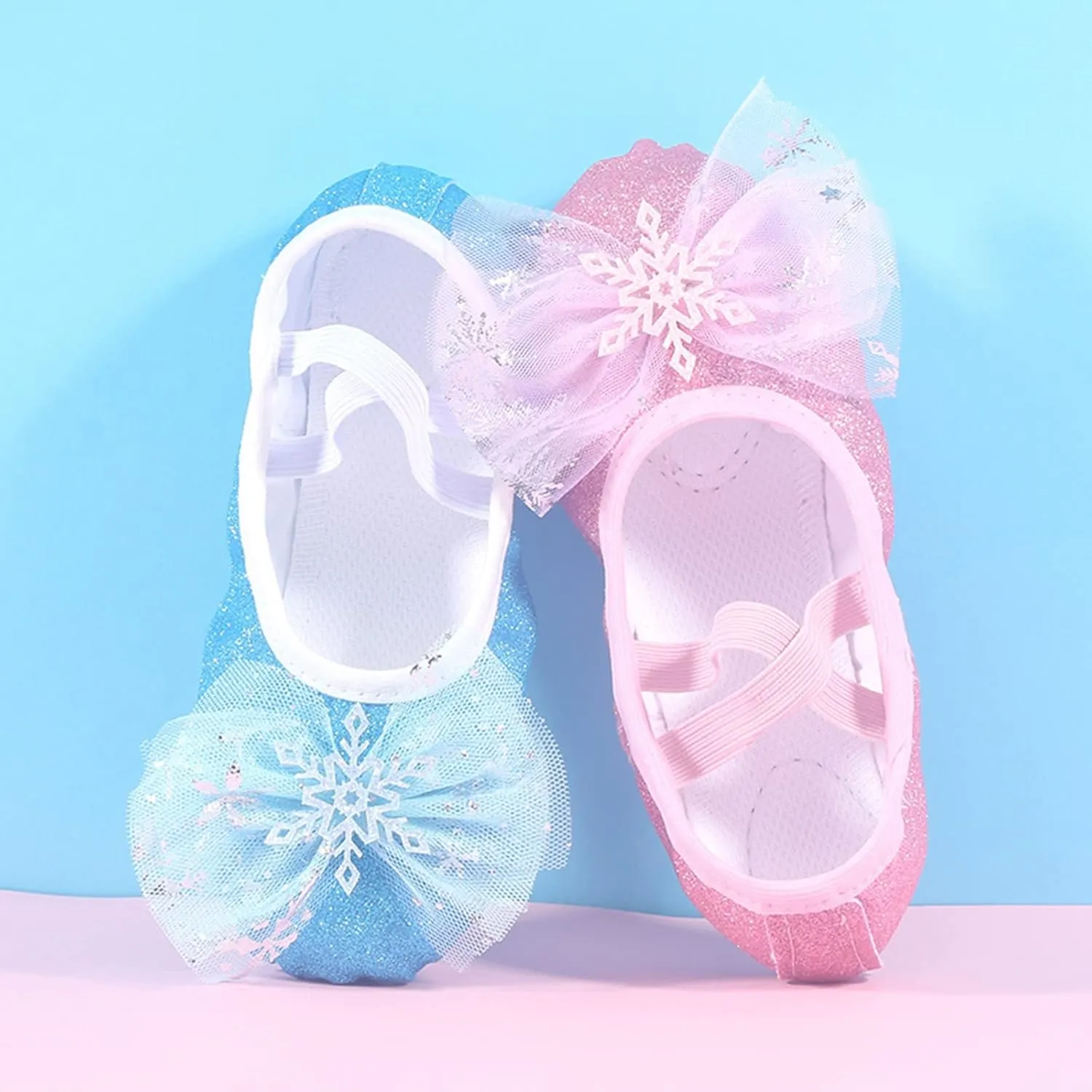 Ballet Shoes for Girls Soft Leather Ballet Slippers Warm Dance Yoga Shoes for Toddler Girls Slip On Dress Shoes