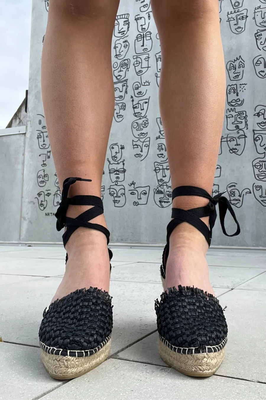 Basket Espadrille Wedge Black