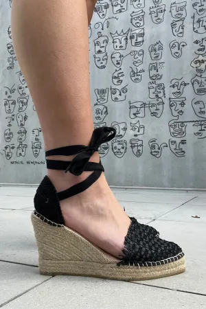 Basket Espadrille Wedge Black