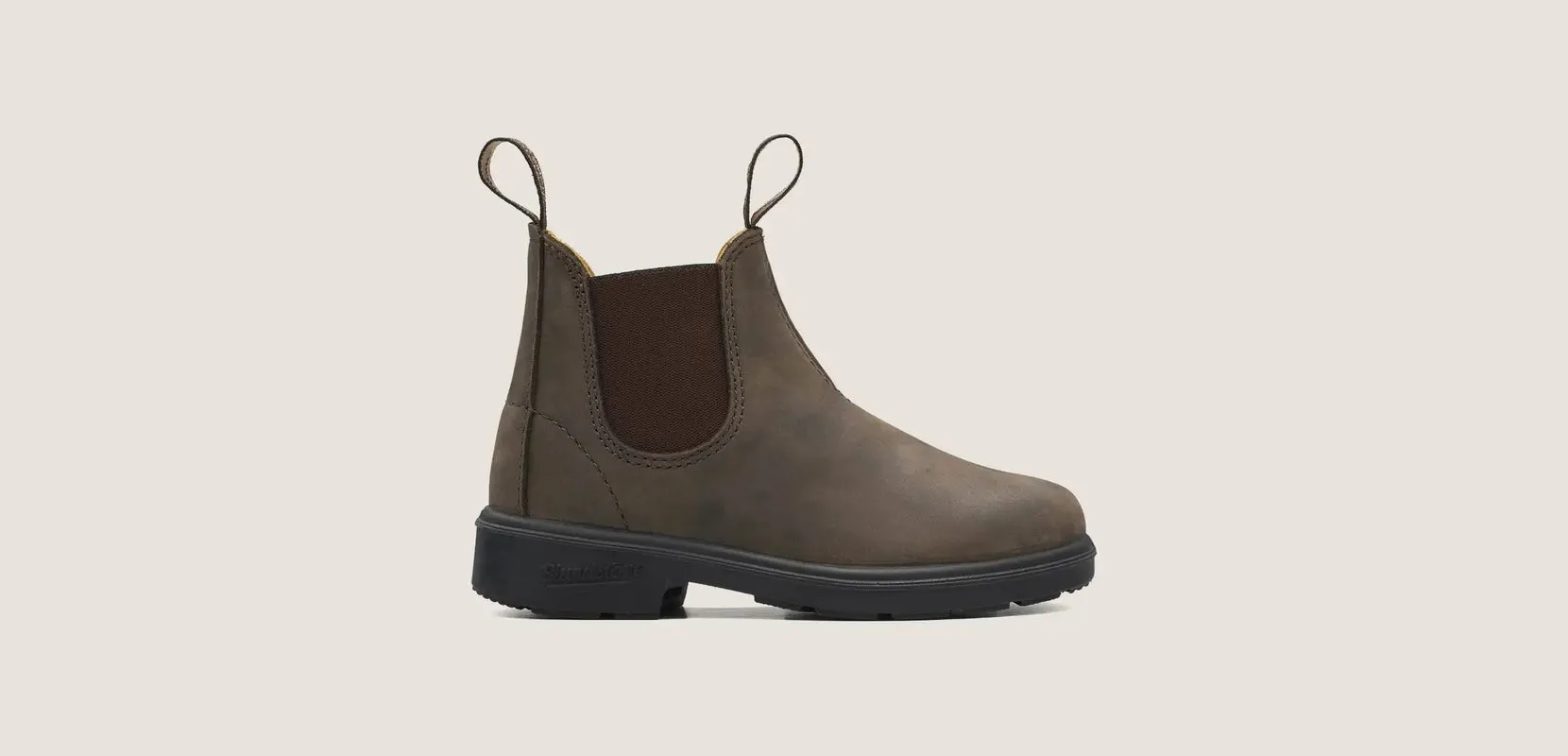 BLUNDSTONE  - Kids Elastic Sided Boot 565 - Rustic Brown