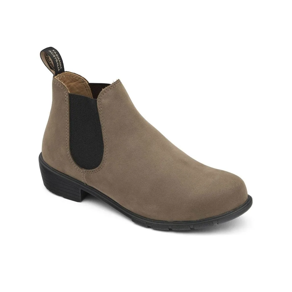 Blundstone Women's Low Heel Boots 1974- Stone Nubuck