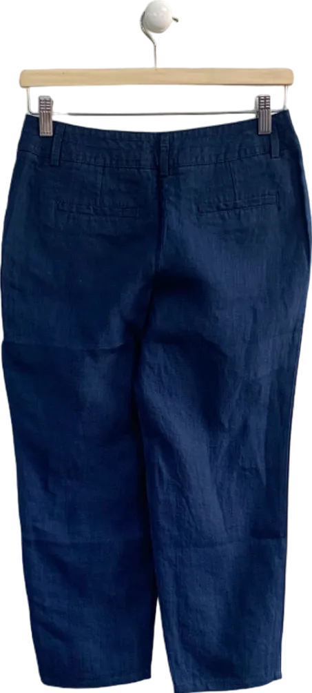 Boden Navy Linen Trousers UK 6