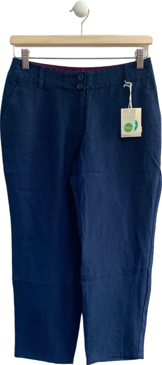 Boden Navy Linen Trousers UK 6