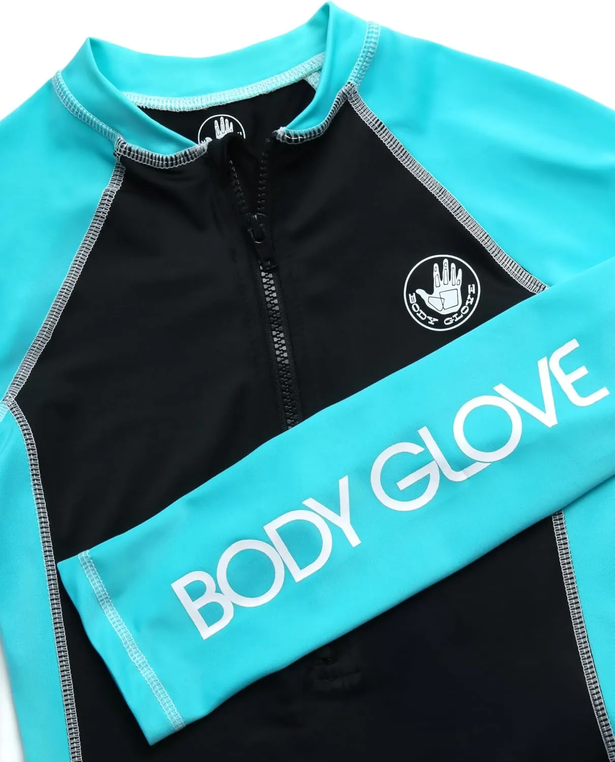 Body Glove Kids Swimsuits - UPF 50  Sun Protection Long Sleeve One Piece Rashguard Bathing Suit for Girls and Boys (2T-12)