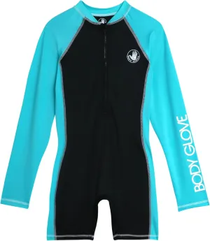 Body Glove Kids Swimsuits - UPF 50  Sun Protection Long Sleeve One Piece Rashguard Bathing Suit for Girls and Boys (2T-12)