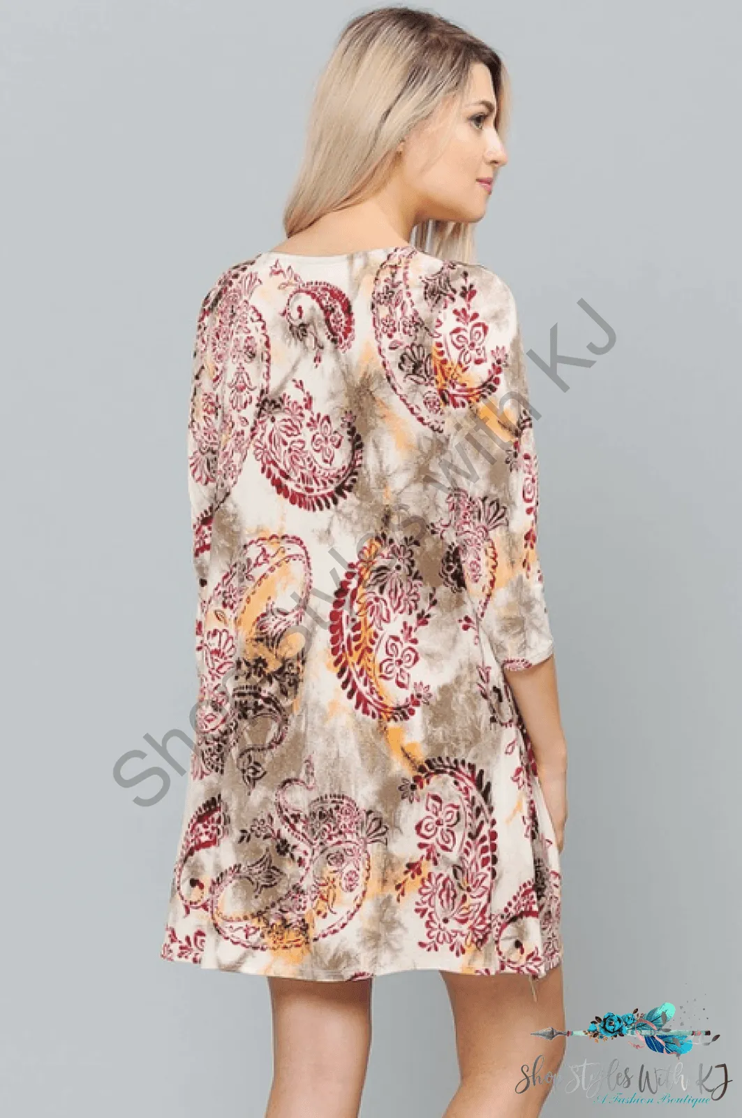 Boho Beauty Paisley Dress - Size Small