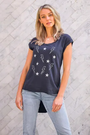 Bolts and Star Navy T Shirt
