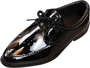 Boy's Classic Oxfor??s Dress Shoes Pointed Toe Paten?? Formal Dress Shoes Lace Up Wedding Toddlers Sandals for Girls