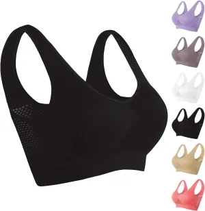 Breathable Cool Liftup Air Bra,Padded Sports Bra for Women,Womens Underwear Breathable Large Size Snug Bras No Steel Ring