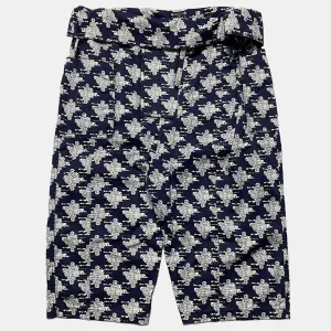 BZEN M.1063 SAWADEE-EB RELAX FIT UNISEX ANKLE LENGTH ELEPHANT PRINT POPLIN THAI FISHERMEN 4 POCKET DENIM WRAP PANT-5OZ-E0 BLUE