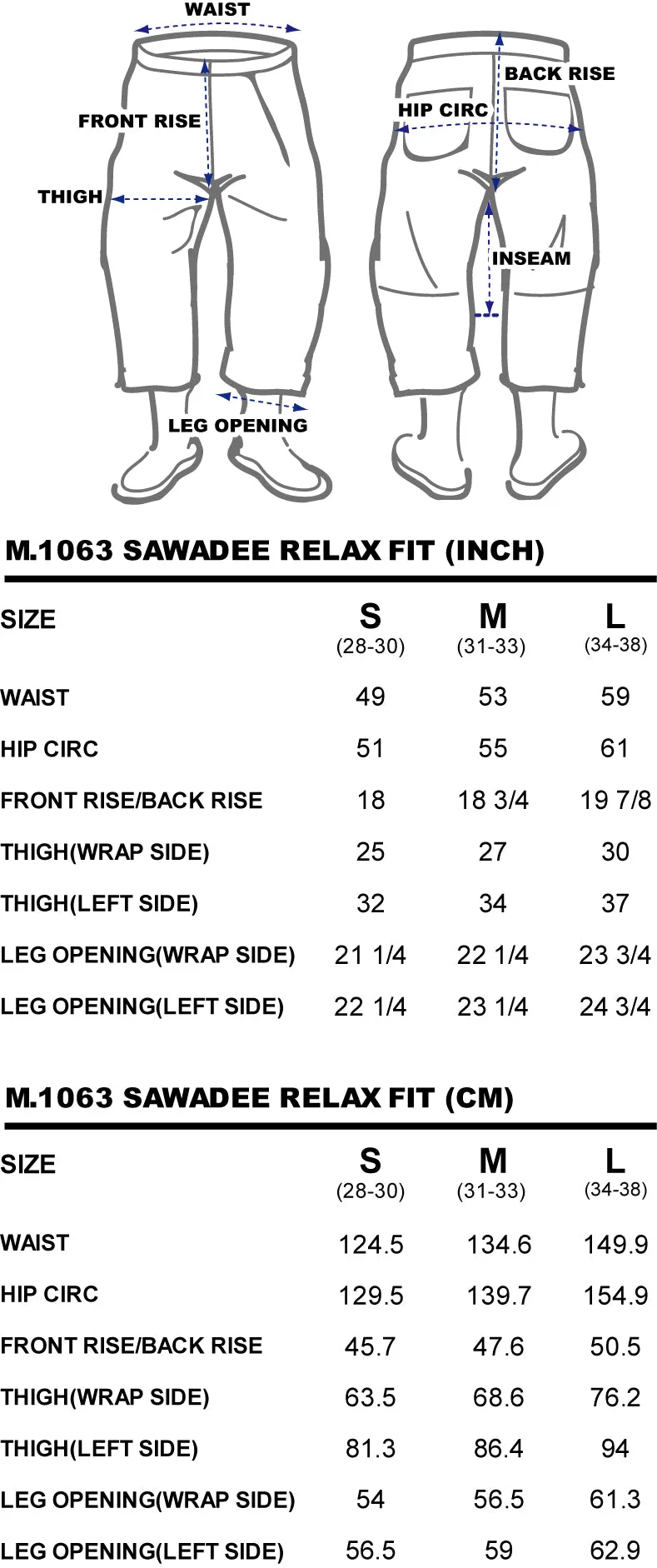 BZEN M.1063 SAWADEE-EB RELAX FIT UNISEX ANKLE LENGTH ELEPHANT PRINT POPLIN THAI FISHERMEN 4 POCKET DENIM WRAP PANT-5OZ-E0 BLUE