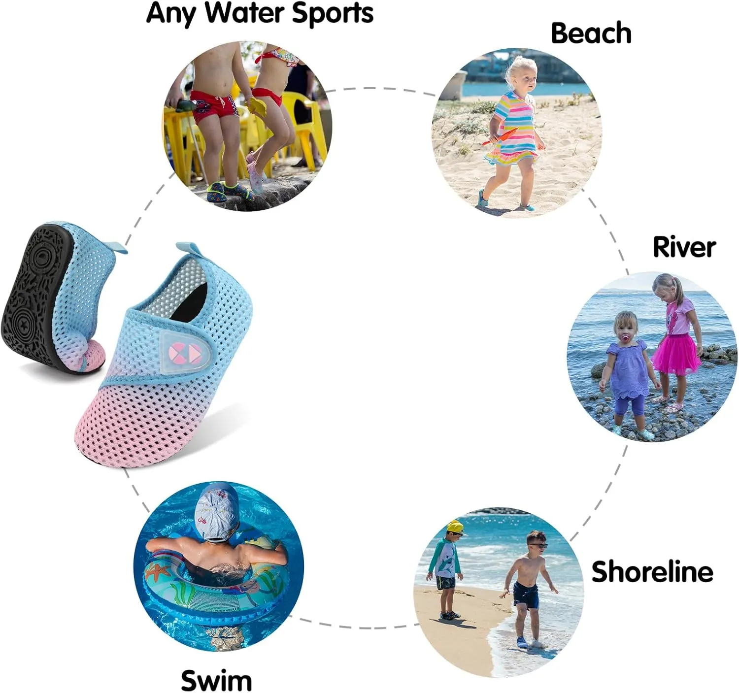 Centipede Demon Kids Water Shoes Boys Girls Breathable Swim Pool Shoes Quick Dry Toddler Aqua Socks Barefoot Beach Sandals for Outdoor Water Sports Little/Big Kids