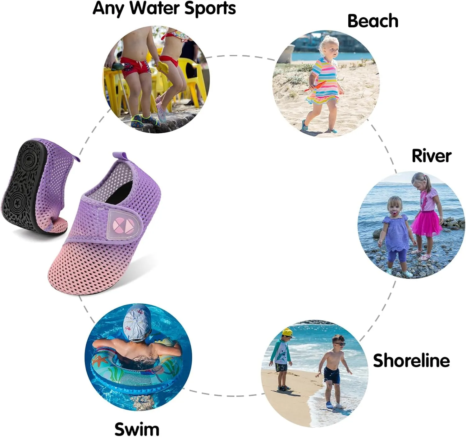 Centipede Demon Kids Water Shoes Boys Girls Breathable Swim Pool Shoes Quick Dry Toddler Aqua Socks Barefoot Beach Sandals for Outdoor Water Sports Little/Big Kids